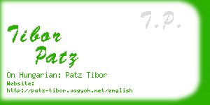 tibor patz business card